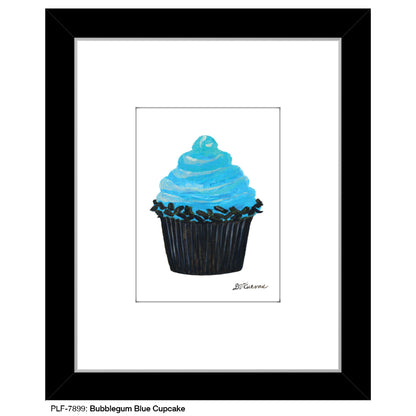 Bubblegum Blue Cupcake, Print (#7899) - Printed Canvas