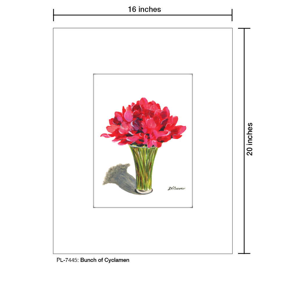 Bunch of Cyclamen, Print (#7445) - Printed Canvas