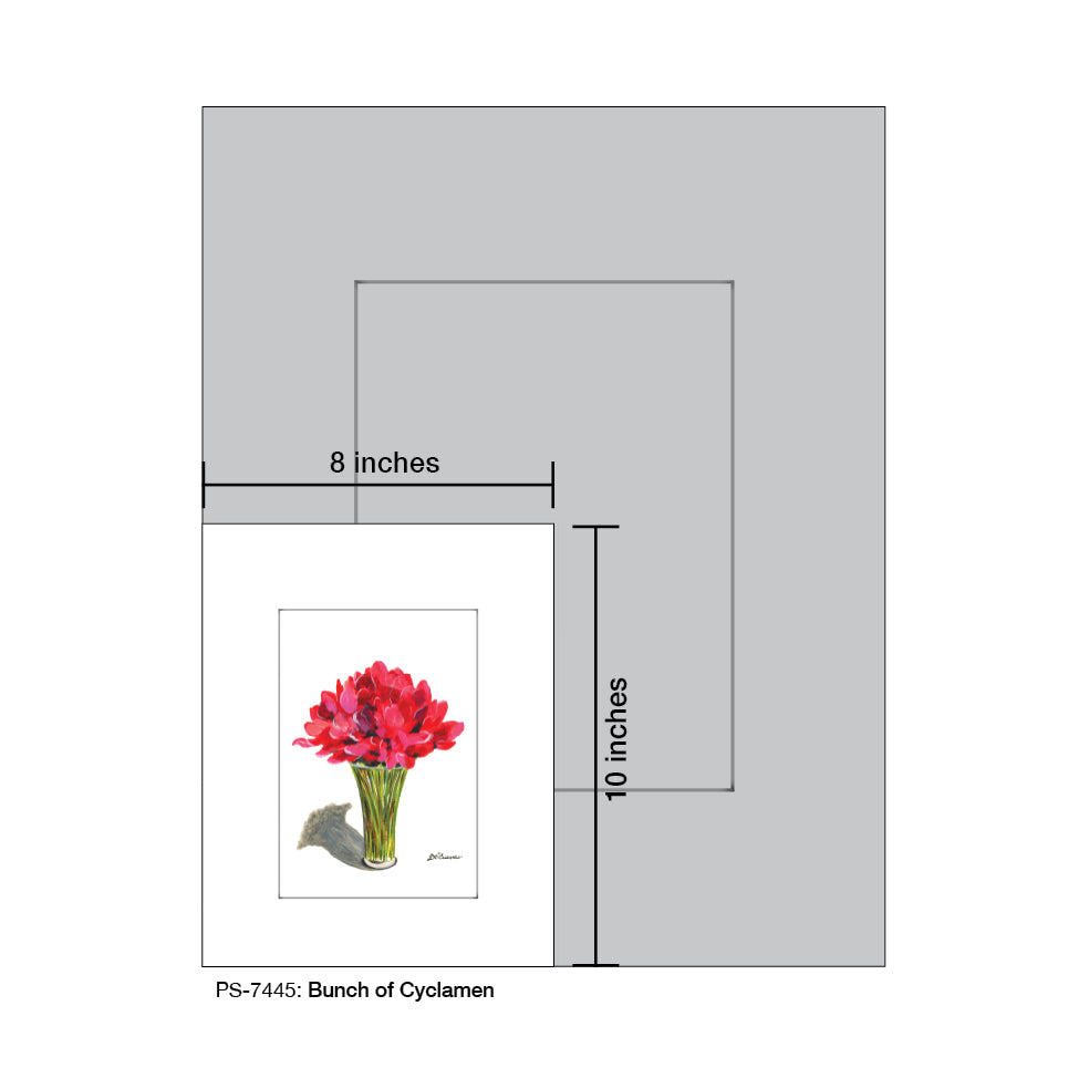 Bunch of Cyclamen, Print (#7445) - Printed Canvas