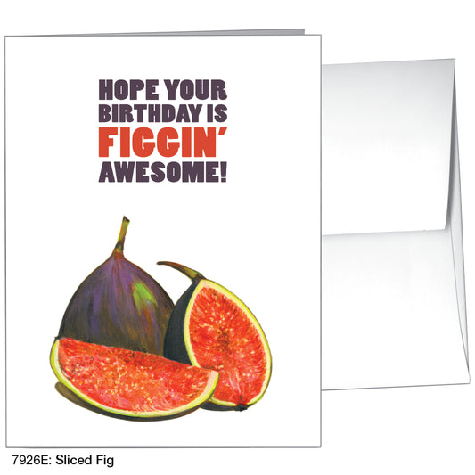 Sliced Fig, Greeting Card (7926E), A2 Card Front, www.printedcanvas.com