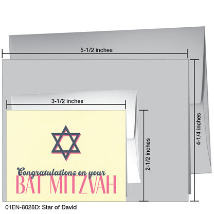 Star of David, Greeting Card (8028D), Enclosure, printedcanvas.com