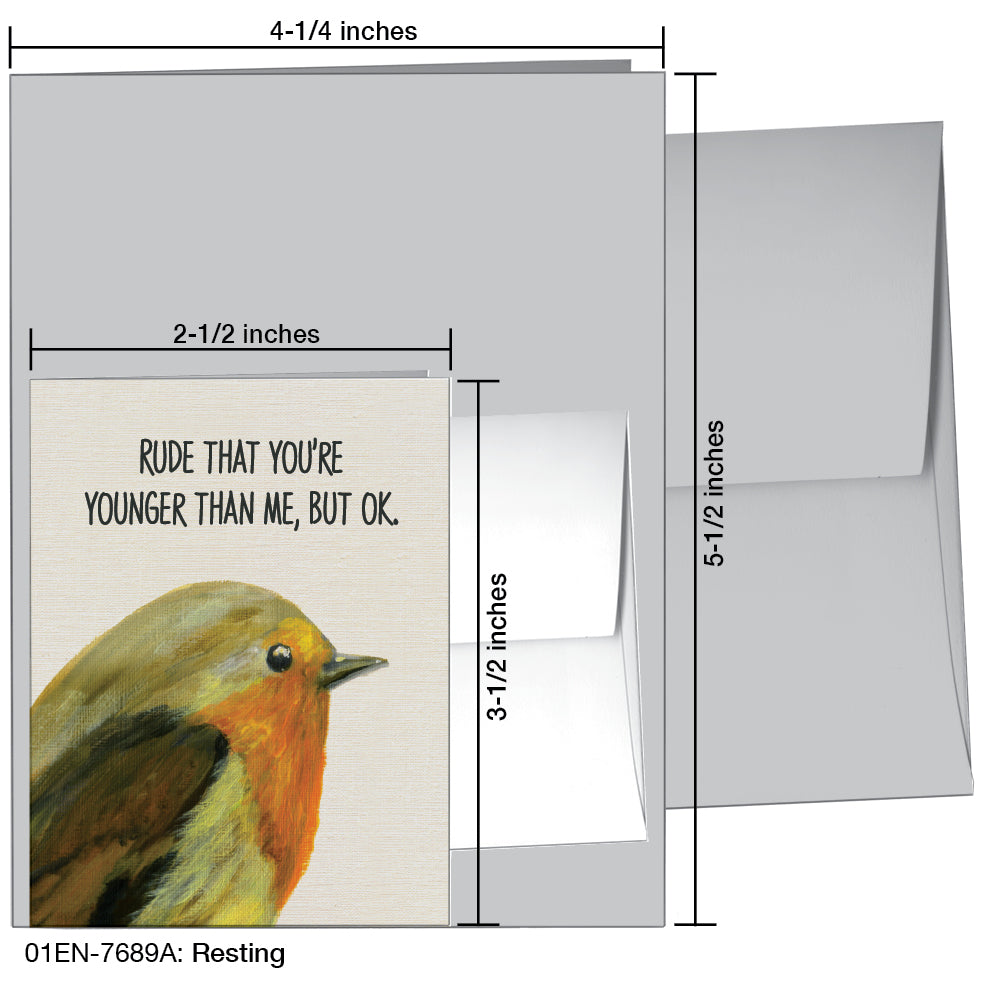 Resting, Greeting Card (7689A), Enclosure Card, www.printedcanvas.com