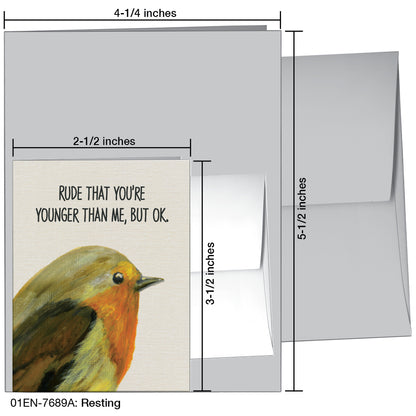 Resting, Greeting Card (7689A), Enclosure Card, www.printedcanvas.com