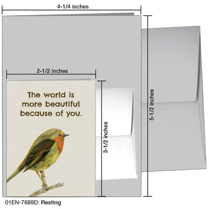Resting, Greeting Card (7689D), Enclosure, printedcanvas.com