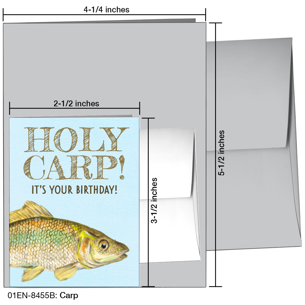 Carp, Greeting Card (8455B), Enclosure Card, www.printedcanvas.com