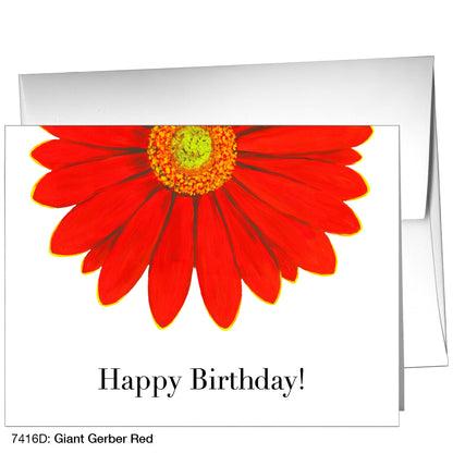 Giant Gerber Red, Greeting Card (7416D), A2 Card, printedcanvas.com