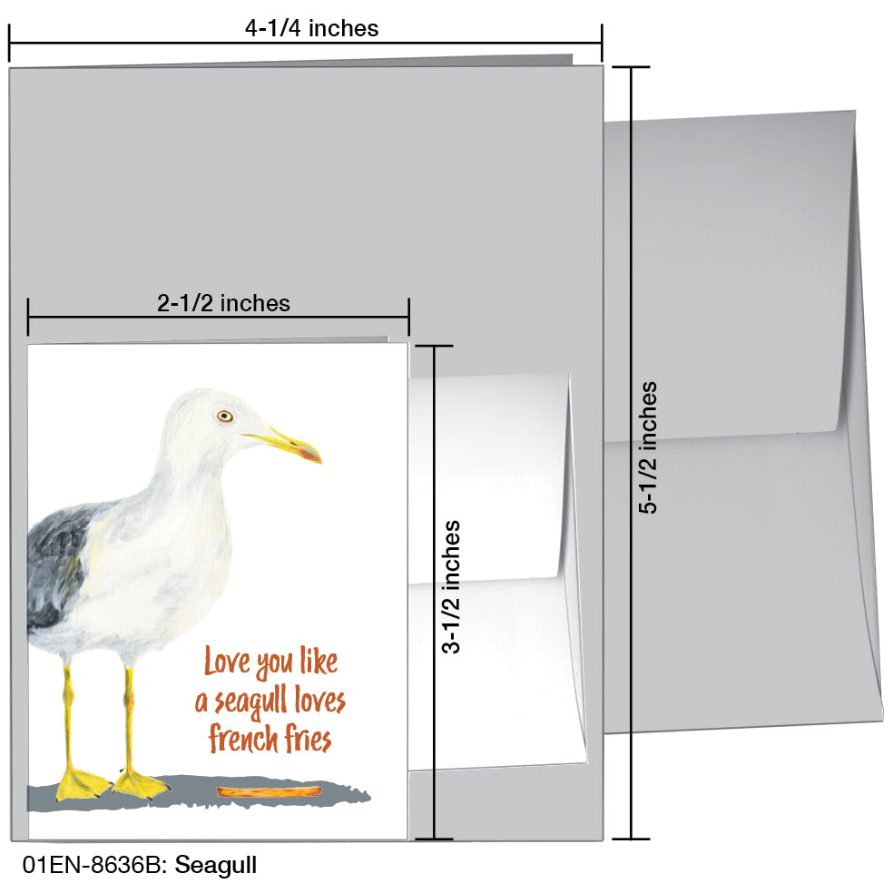 Seagull, Greeting Card (8636B), Enclosure, printedcanvas.com