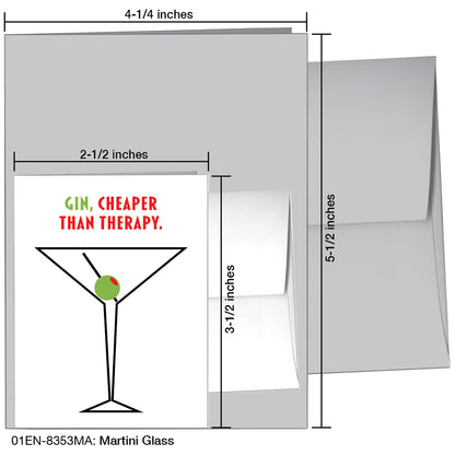 Martini Glass, Greeting Card (8353MA), Enclosure, printedcanvas.com