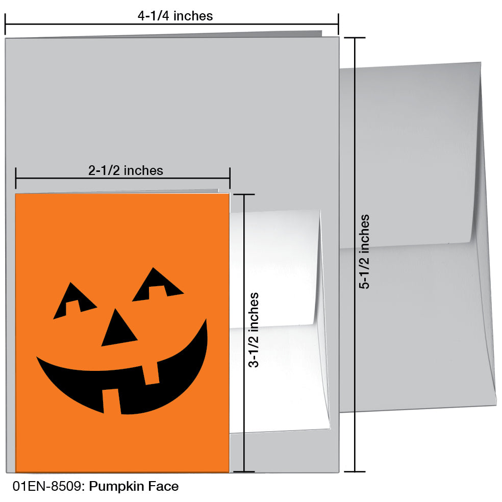 Pumpkin Face, Greeting Card (8509), Enclosure, printedcanvas.com