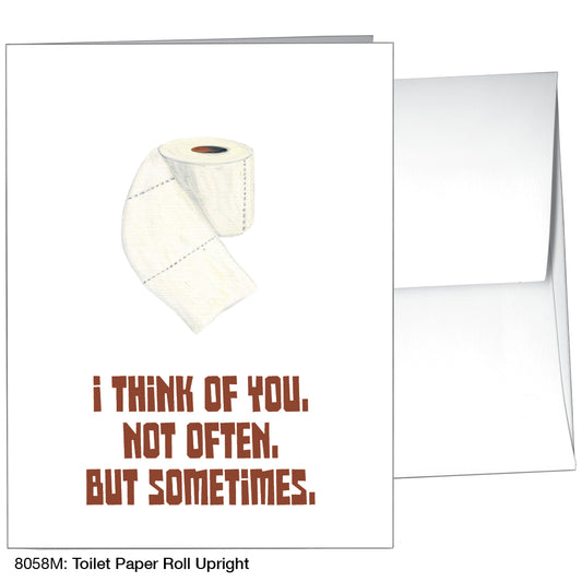 Toilet Paper Roll Upright, Greeting Card (8058M), A2, printedcanvas.com