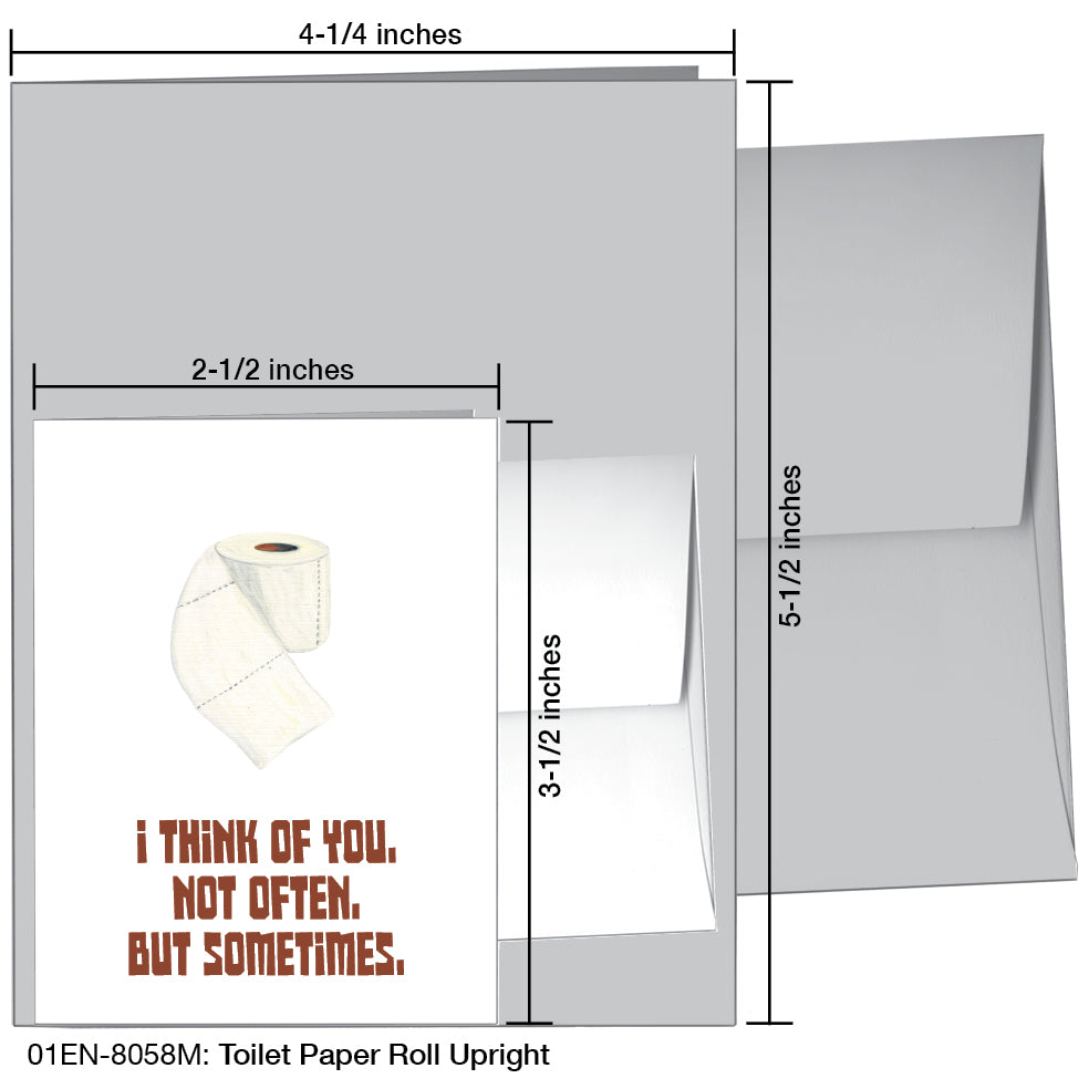 Toilet Paper Roll Upright, Greeting Card (8058M), Enclosure, printedcanvas.com