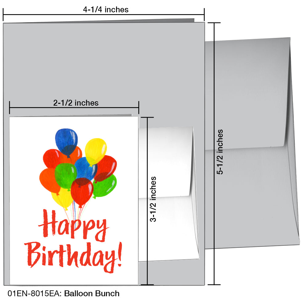 Balloon Bunch, Greeting Card (8015EA), Enclosure Card, www.printedcanvas.com