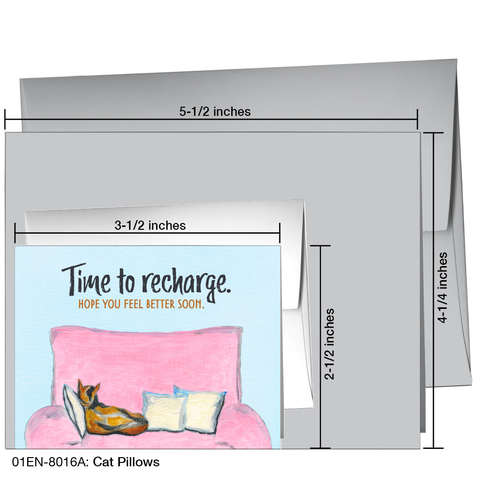 Cat Pillows, Greeting Card (8016A), Enclosure, printedcanvas.com