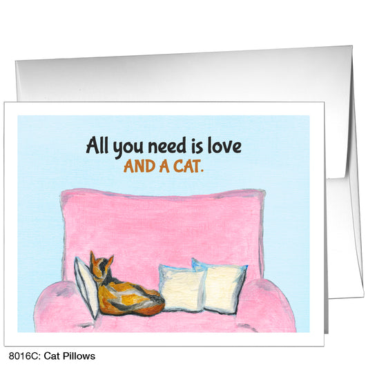 Cat Pillows, Greeting Card (8016C), A2 Card Front, www.printedcanvas.com