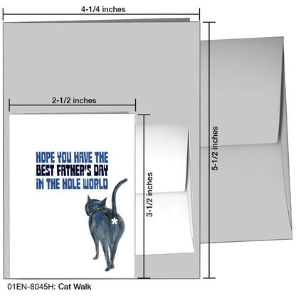 Cat Walk, Greeting Card (8045H), Enclosure, printedcanvas.com