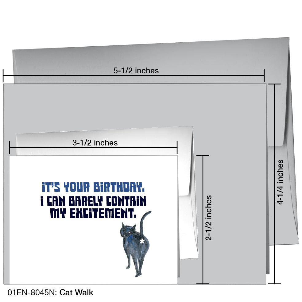 Cat Walk, Greeting Card (8045N), Enclosure Card, printedcanvas.com