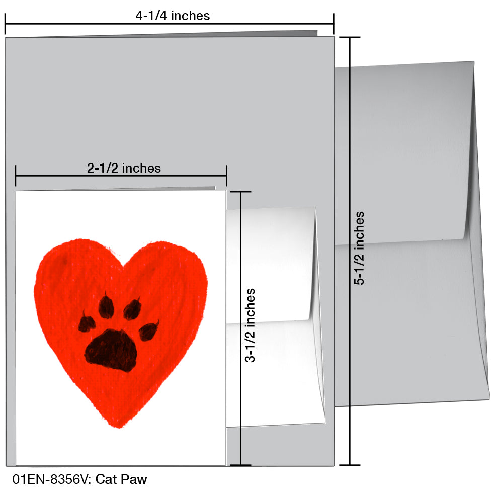 Cat Paw, Greeting Card (8356V), Enclosure, printedcanvas.com