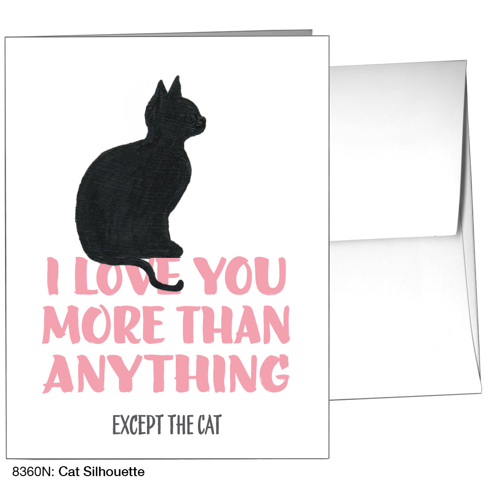 Cat Silhouette, Greeting Card (8360N), A2 Card, printedcanvas.com