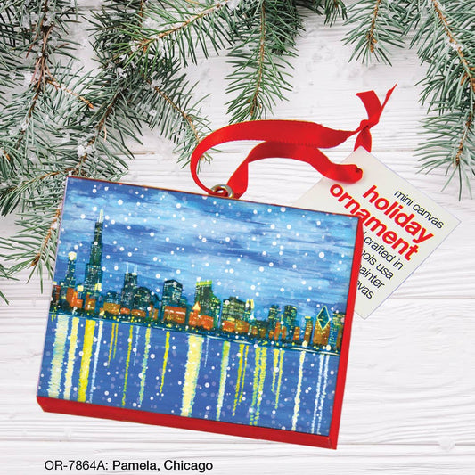 Pamela, Chicago, Ornament (OR-7864A), Front, printedcanvas.com