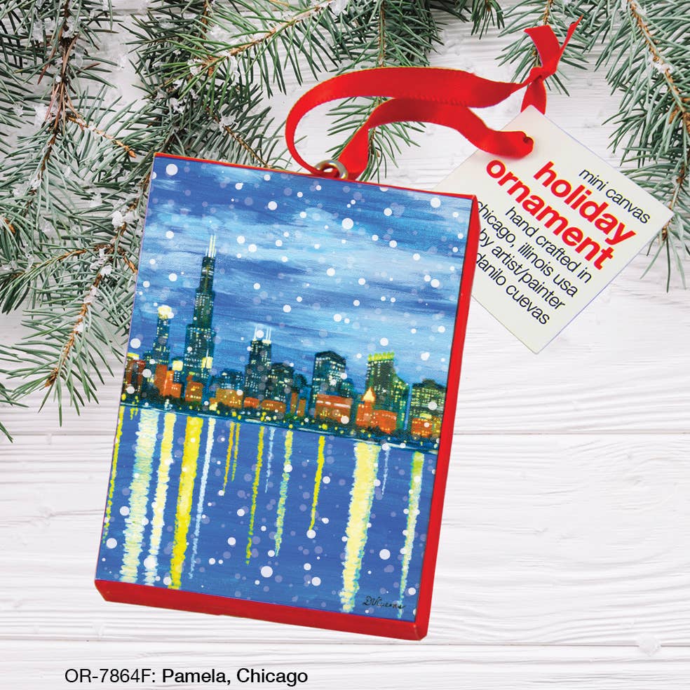 Pamela, Chicago, Ornament (OR-7864F), Front, printedcanvas.com