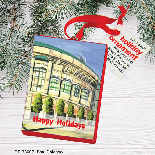 Sox, Chicago, Ornament (OR-7360B), Front, printedcanvas.com