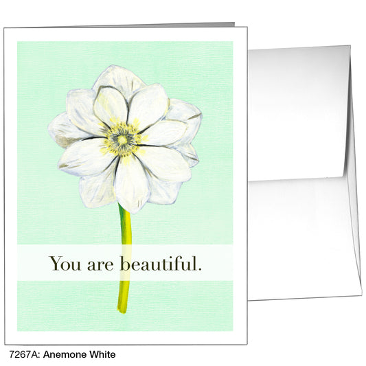 Anemone White, Greeting Card (7267A), A2, printedcanvas.com
