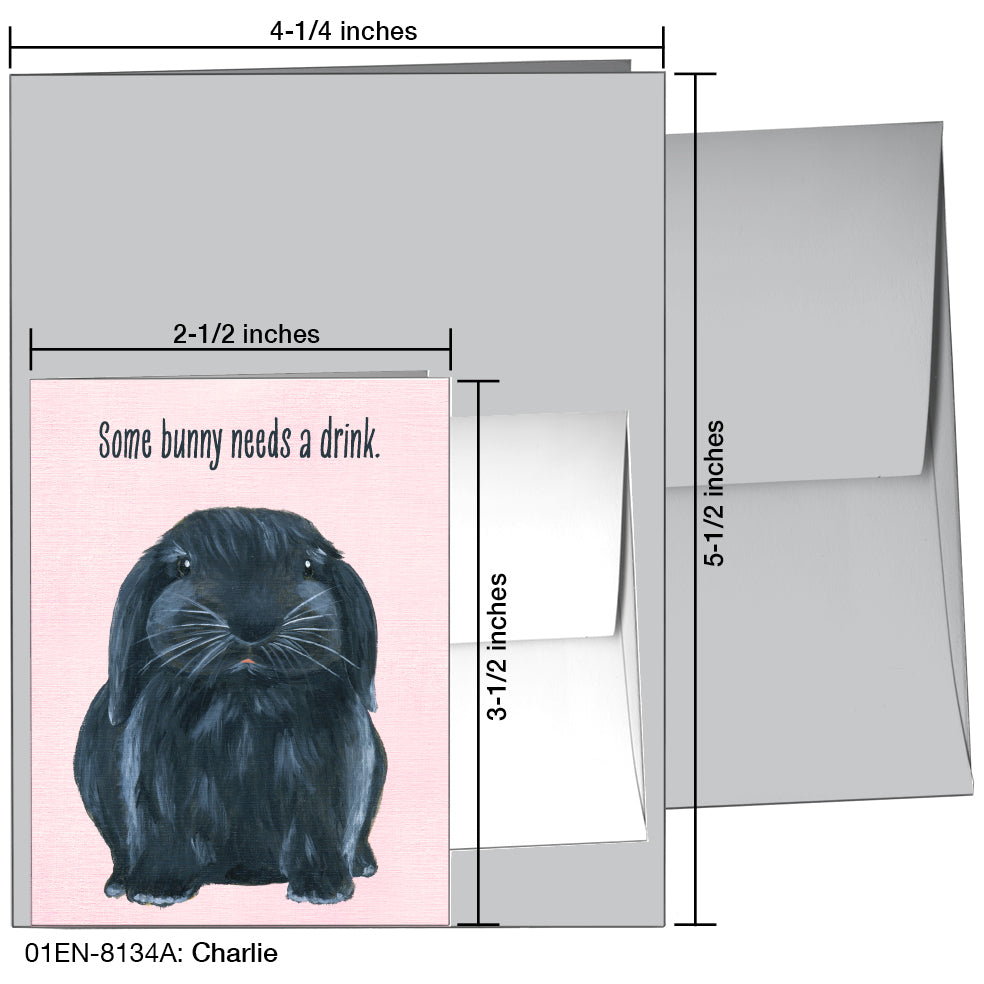 Charlie, Greeting Card (8134A), Enclosure, www.printedcanvas.com