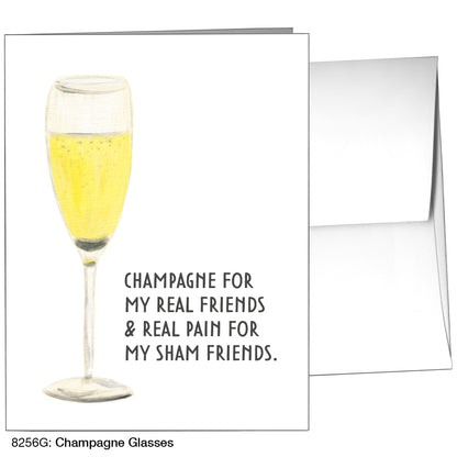 Champagne Glasses, Greeting Card (8256G), A2, printedcanvas.com