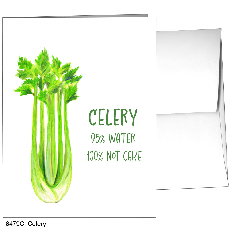 Celery, Greeting Card (8479C), A2 Card Front, www.printedcanvas.com