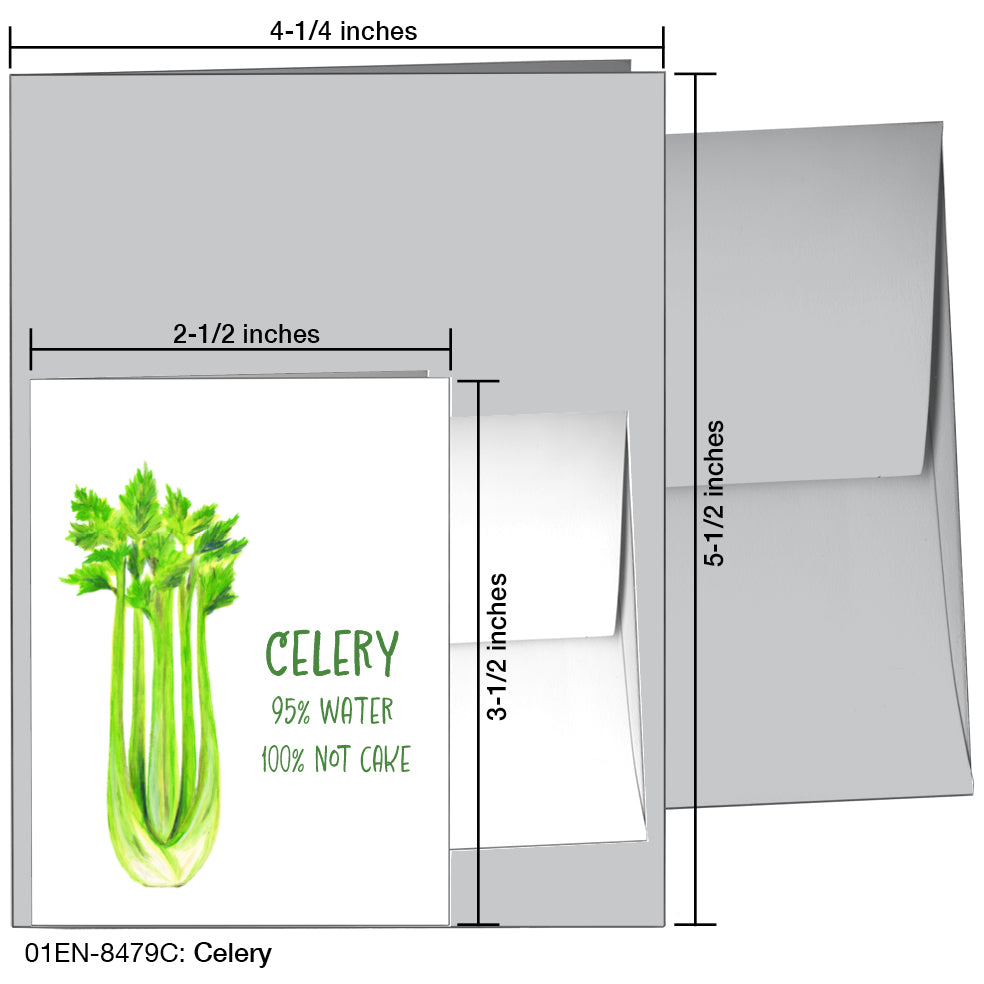 Celery, Greeting Card (8479C), Enclosure Card, www.printedcanvas.com