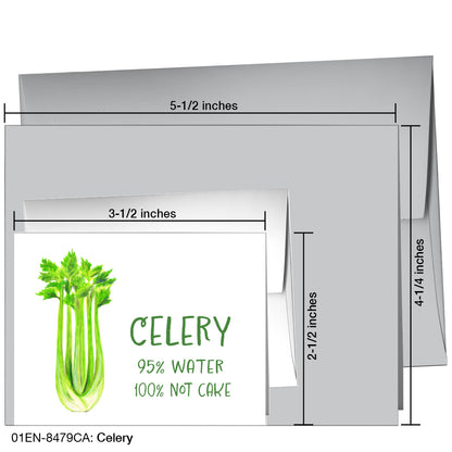 Celery, Greeting Card (8479CA), Enclosure Card, www.printedcanvas.com