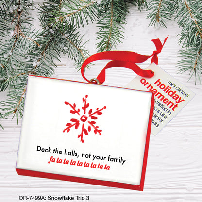 Snowflake Trio 3, Ornament (OR-7499A), Front, printedcanvas.com