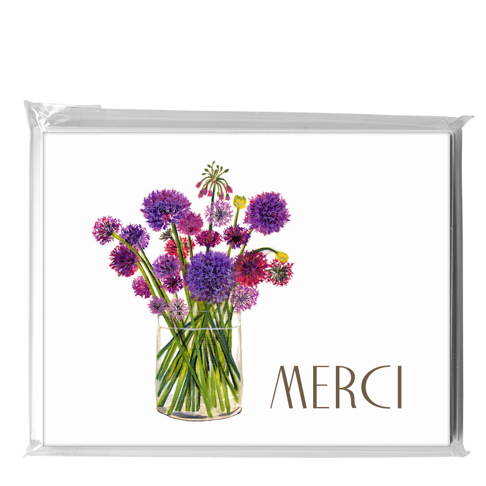 Alliums in Vase, Greeting Card (7203E), A2 8-Pack, printedcanvas.com