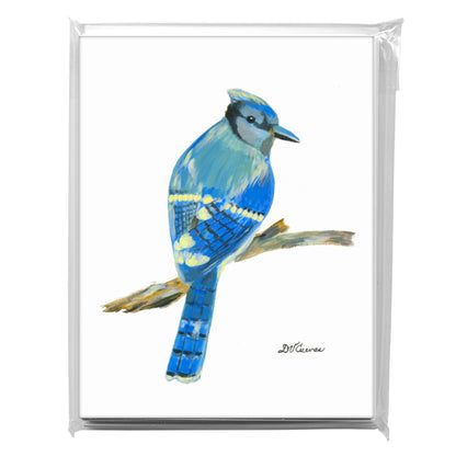 Blue Jay, Greeting Card (7694F), A2 Card 8-Pack, www.printedcanvas.com