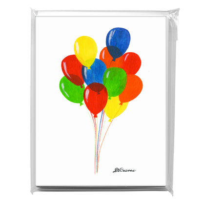 Balloon Bunch, Greeting Card (8015A), A2 8-Pack, printedcanvas.com