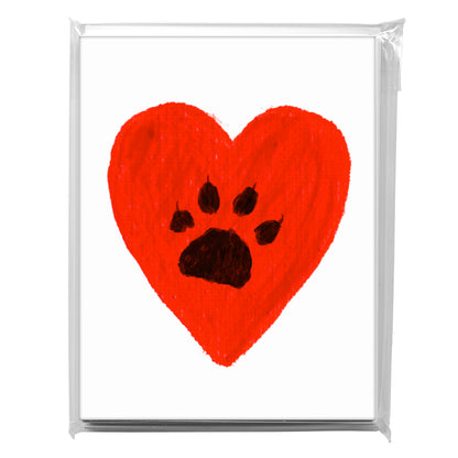 Cat Paw, Greeting Card (8356V), A2 8-Pack, printedcanvas.com