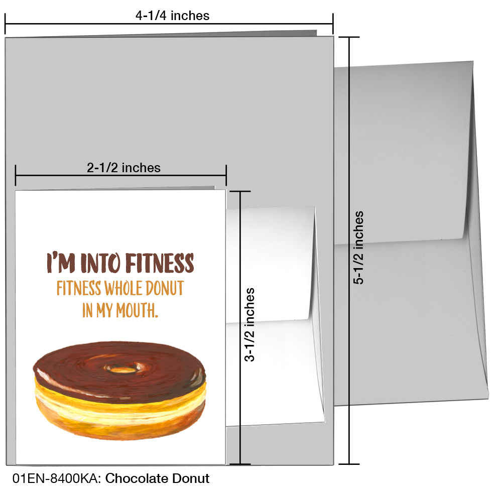 Chocolate Donut, Greeting Card (8400KA), Enclosure, printedcanvas.com