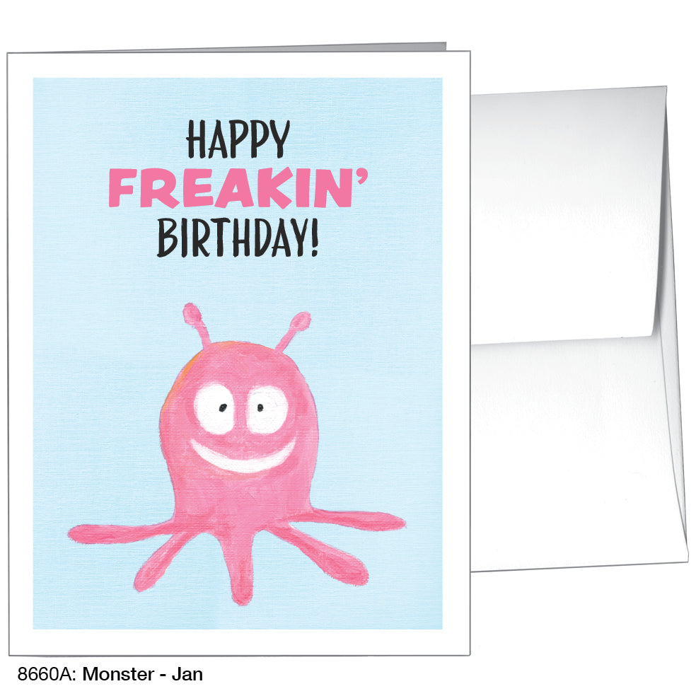 Monster - Jan, Greeting Card (8660A), A2 Card Front, www.printedcanvas.com