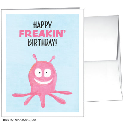 Monster - Jan, Greeting Card (8660A), A2 Card Front, www.printedcanvas.com