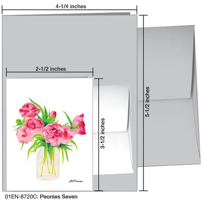 Peonies Seven, Greeting Card (8720C), Enclosure Card, www.printedcanvas.com