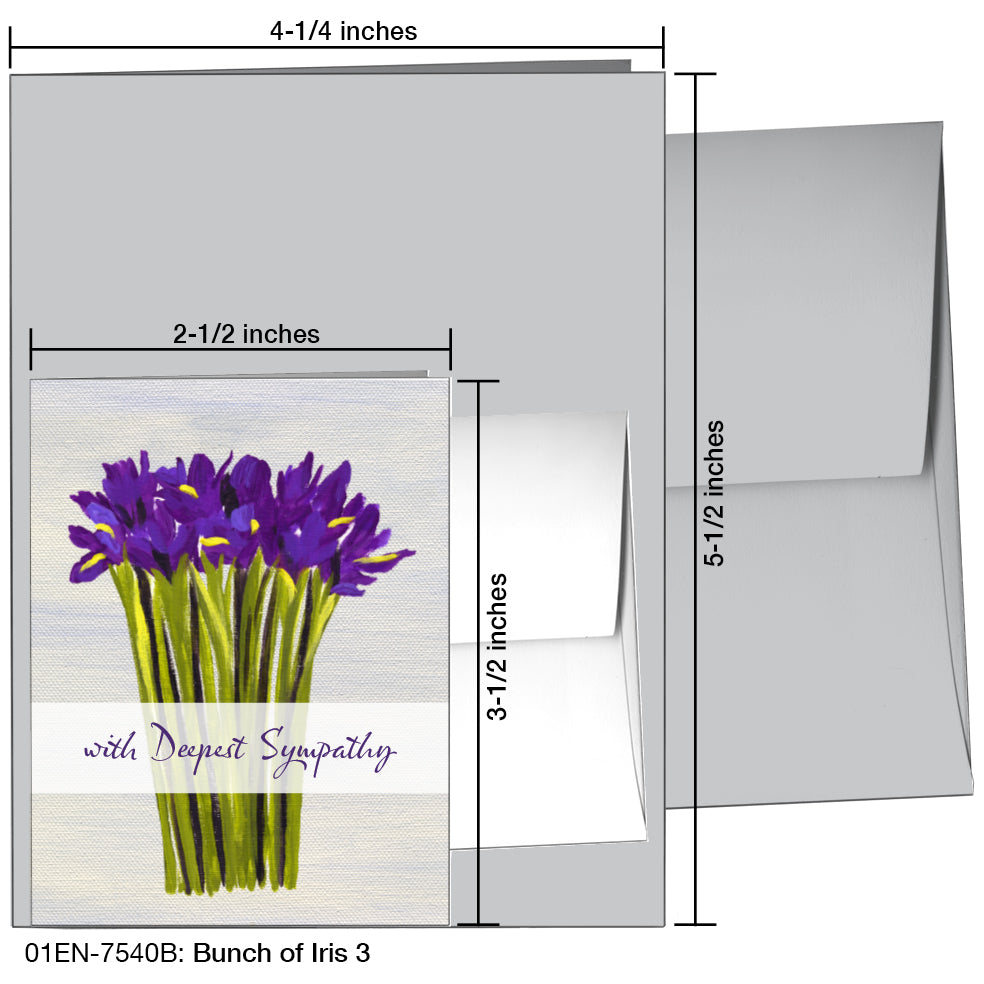 Bunch of Iris 3, Greeting Card (7540B), Enclosure, printedcanvas.com