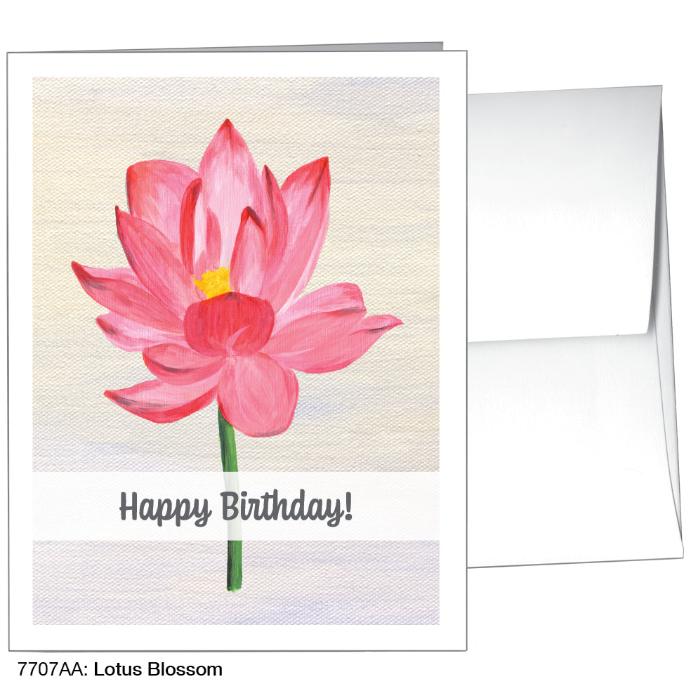 Lotus Blossom, Greeting Card (7707AA), A2 Card, www.printedcanvas.com