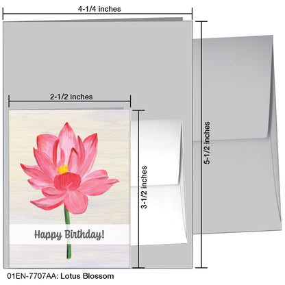 Lotus Blossom, Greeting Card (7707AA), Enclosure, www.printedcanvas.com