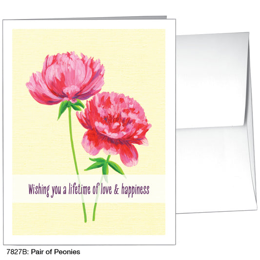 Pair of Peonies, Greeting Card (7827B), A2, printedcanvas.com