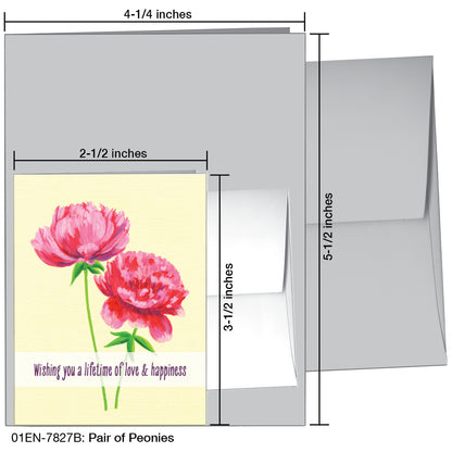 Pair of Peonies, Greeting Card (7827B), Enclosure, printedcanvas.com