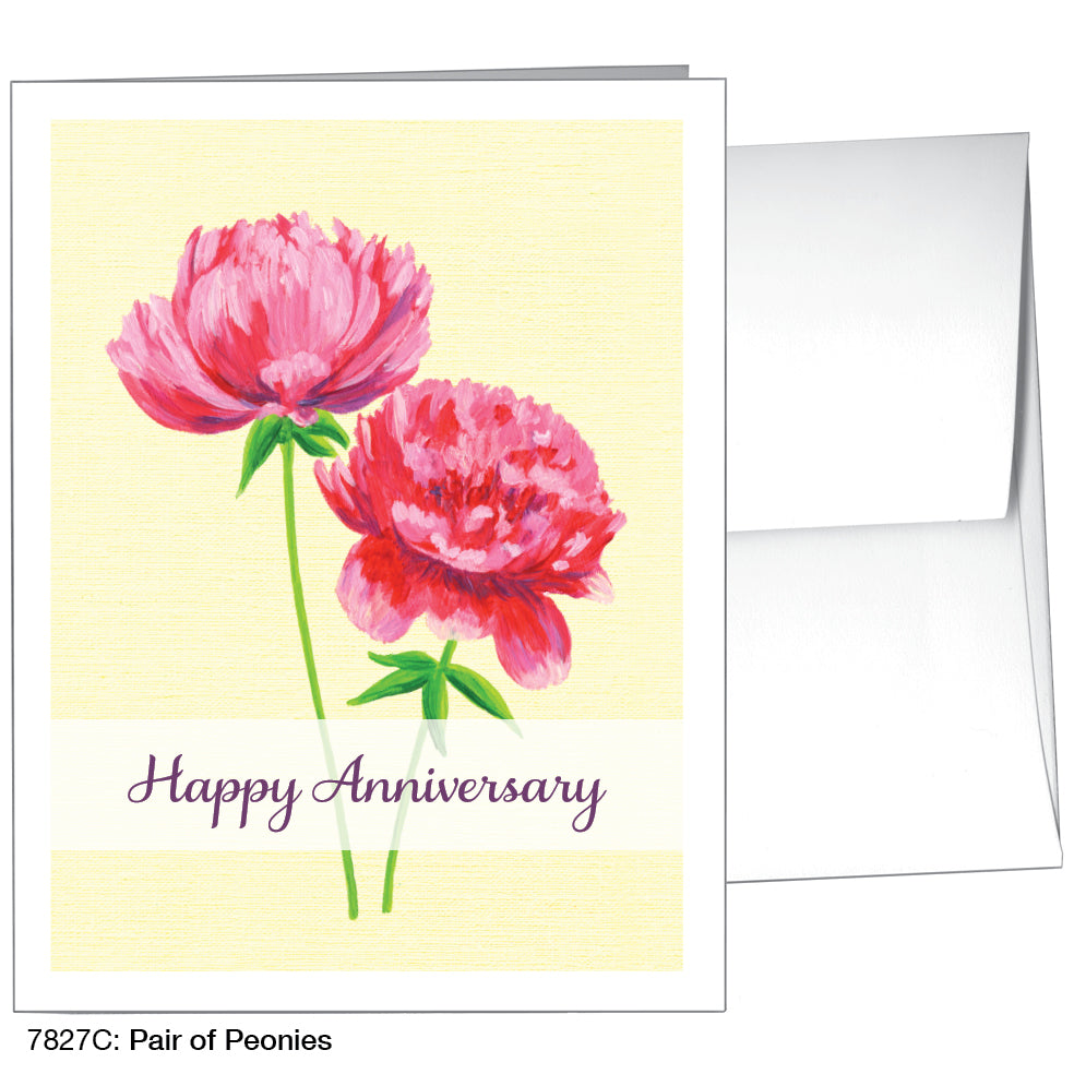 Pair of Peonies, Greeting Card (7827C), A2 Card, printedcanvas.com