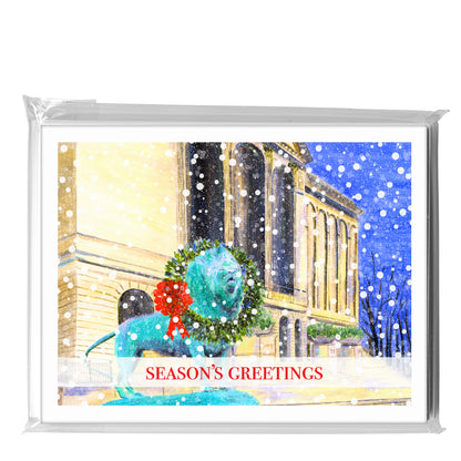 Art Institute with Wreath, Chicago, Greeting Card (7979C), A2 Card 8-Pack, www.printedcanvas.com