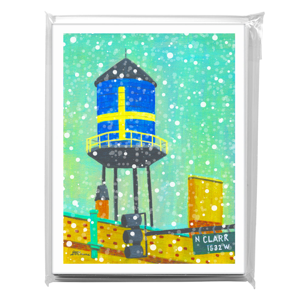 Andersonville Water Tower, Chicago, Greeting Card (8026A), A2 8-Pack, printedcanvas.com
