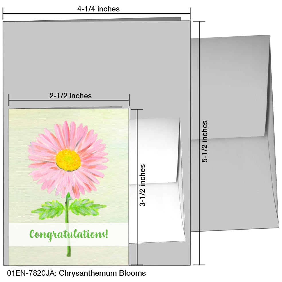 Chrysanthemum Blooms, Greeting Card (7820JA), Enclosure, printedcanvas.com