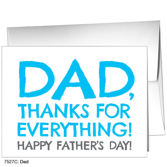 Dad, Greeting Card (7527C), Front, www.printedcanvas.com